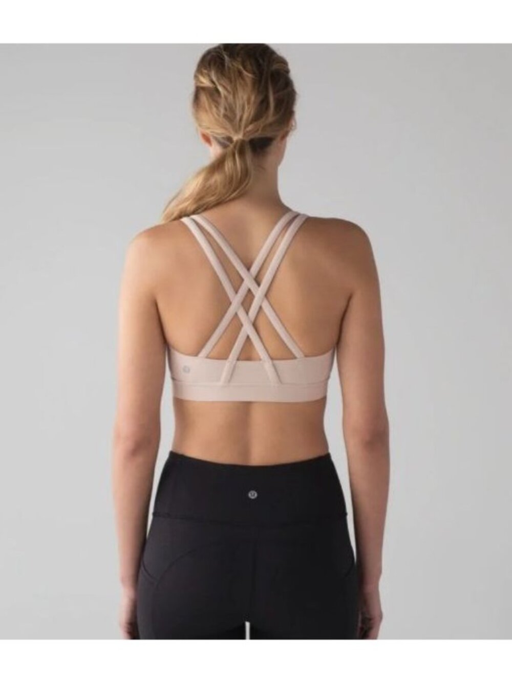 Lululemon Energy Bra in color Naked Beige Cream Pink Size 6 - Picture 2 of 8